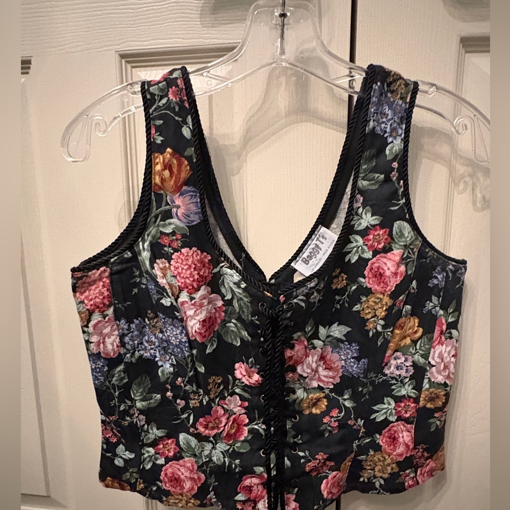 Floral Lace up Corset